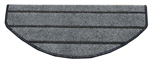 Gris-noir bandes Tapis d'escalier Tapis d'escal...