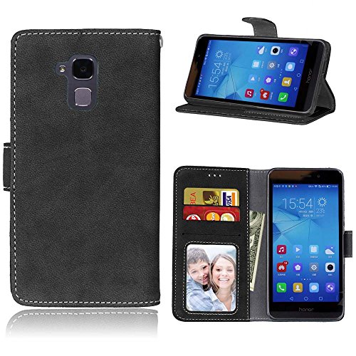 EbestStar Cover In Pelle Per Huawei Honor 5C / Honor 7 Lite | Custodia Flip Con Chiusura Magnetica, Nero