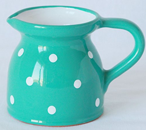 Pichet à lait/crémier Turquoise en céramique av...