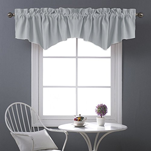 PONYDANCE Lot de 1 cantonnière triangulaire de rideaux pour fenêtre, 132cm de largeur sur 45cm de hauteur, ivoire/ décoration romantique prêt à poser code EAN B01N95DCJ9 