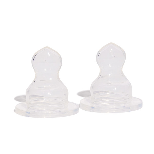 Lot de 2 tétines en silicone bout physio