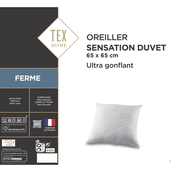 TEX HOME Oreiller "Sensation duvet" code EAN T000000562105 