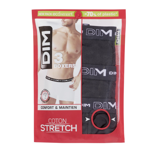 DIM Boxers x3 coton stretch  code EAN T000000579296 