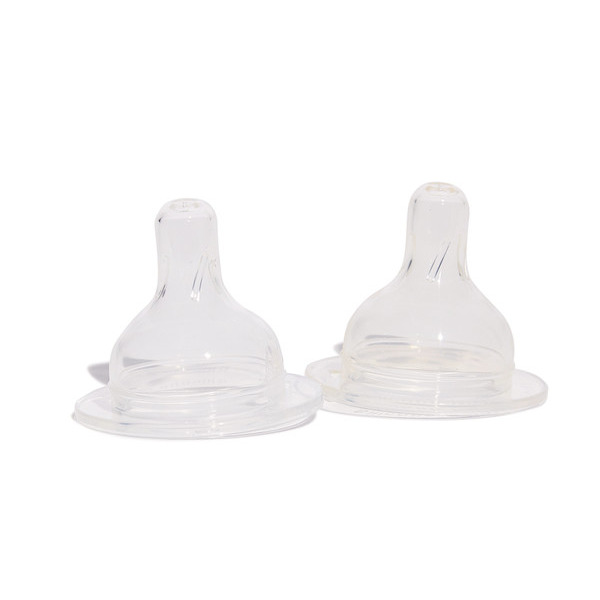 Lot de 2 tétines en silicone bout rond