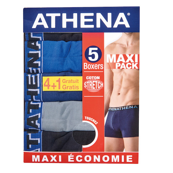 Boxers 3 + 2 gratuits maxi pack 