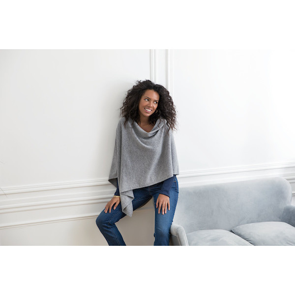 Poncho cachemire femme
