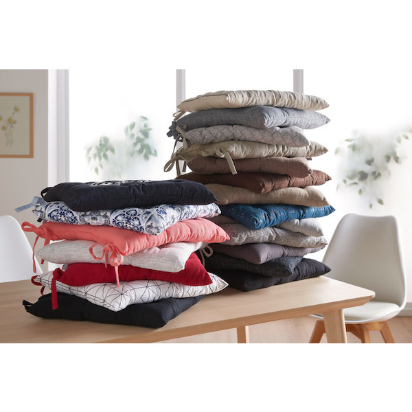 Galette de chaise unie et fantaisie