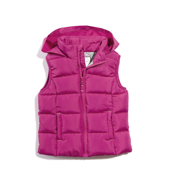 Doudoune sans manches uni ou fantaisie fille