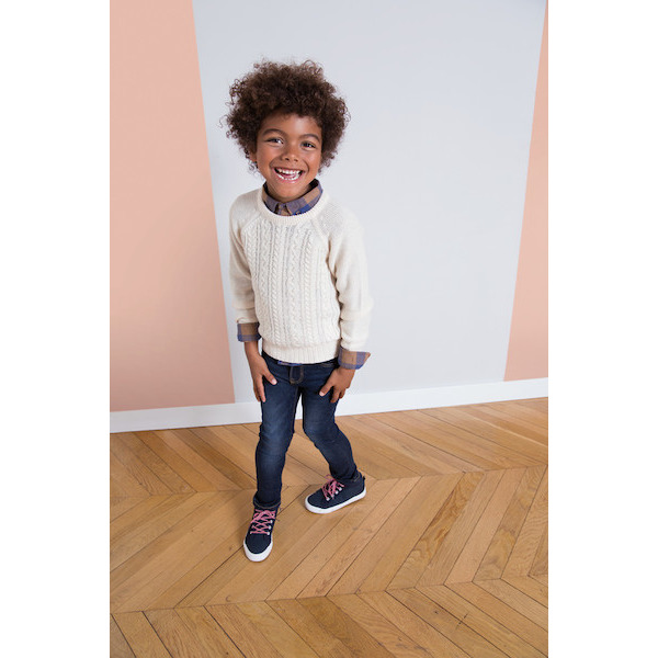 Pull torsadé garçon