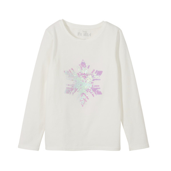 T-shirt manches longues sequins fille 