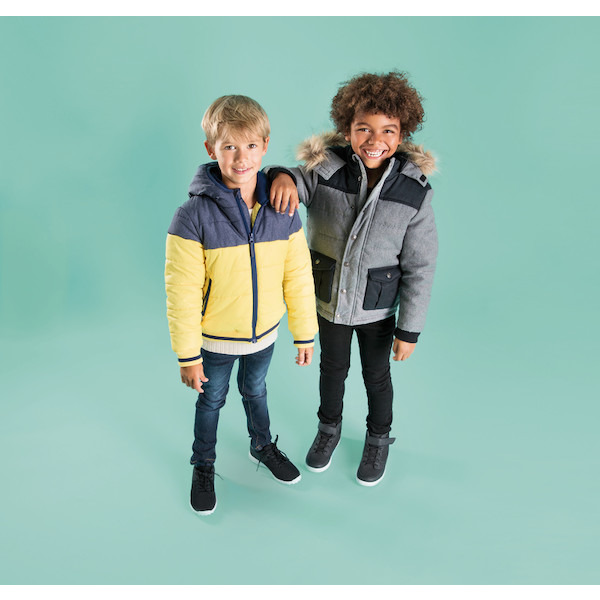 Parka bi-matière garçon