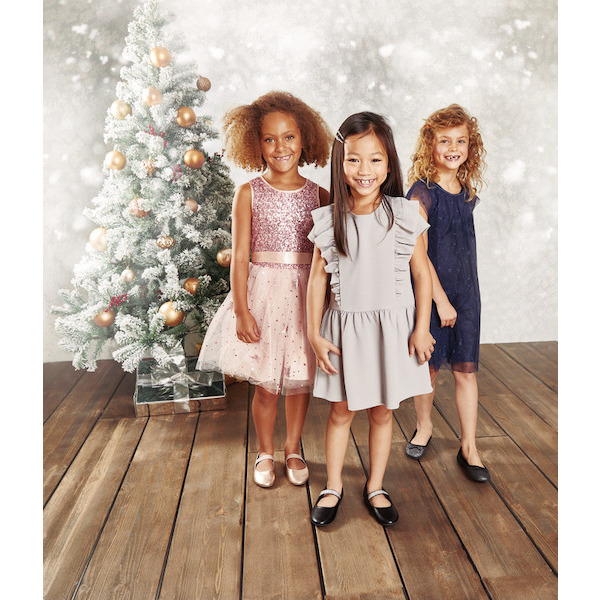 Robe tulle et sequins fille