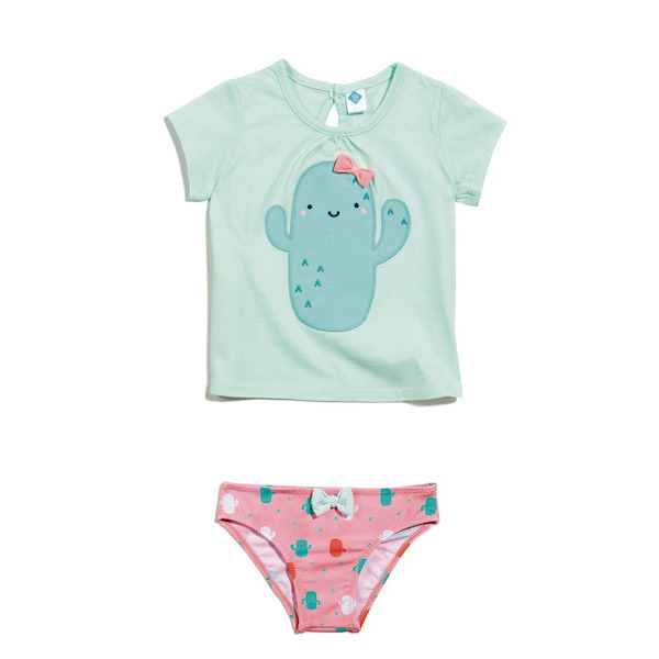 Ensemble t-shirt + culotte de bain fille