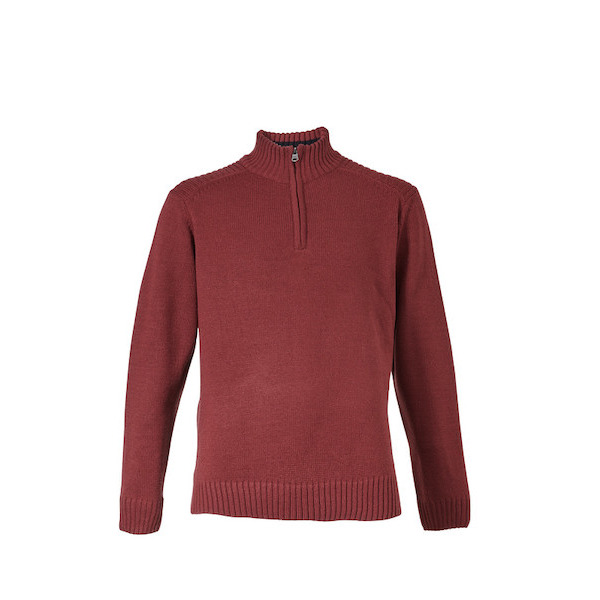 Pull col montant zippé homme