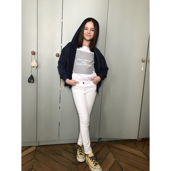 Sweat-shirt zippé fille