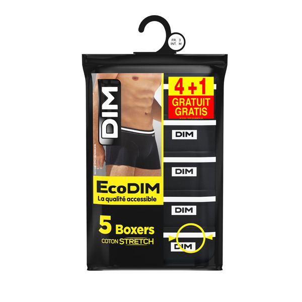Boxers x4 + 1 gratuit Ecodim