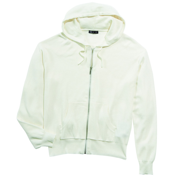 Pull zippé capuche femme
