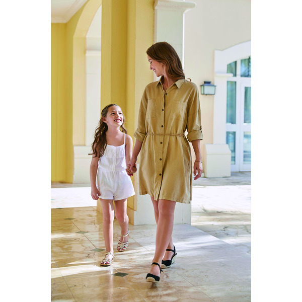 Robe chemise en lin femme