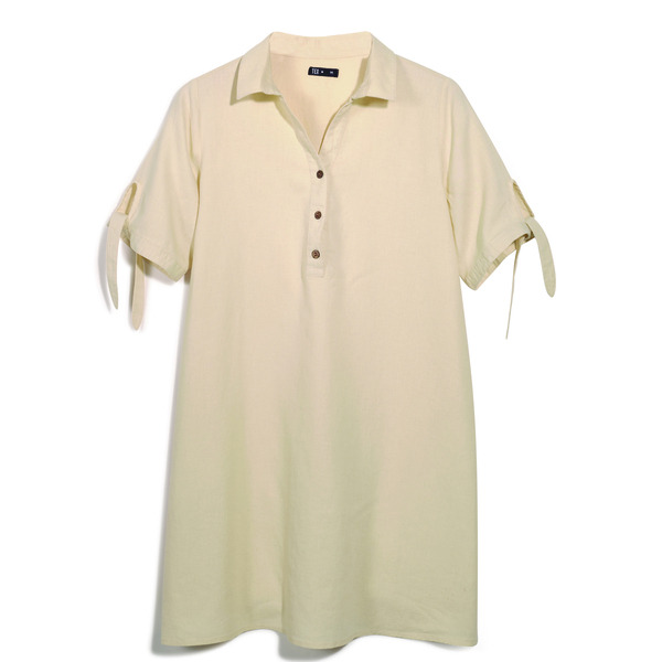 Robe chemise en lin femme