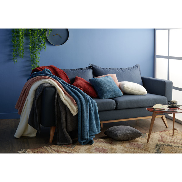 Coussin ou plaid sherpa