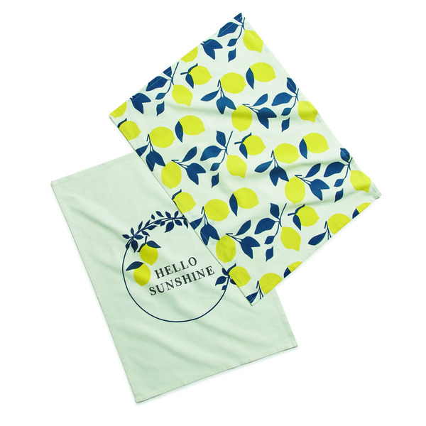 Lot de 2 torchons imprimés