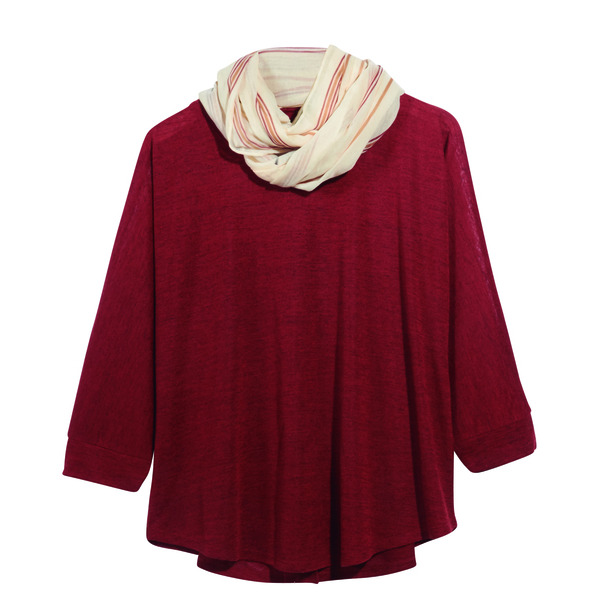 T-shirt femme avec foulard 