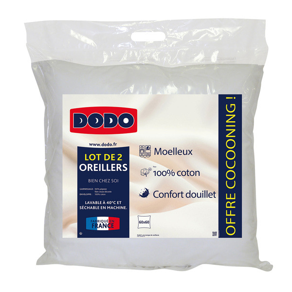 Lot de 2 oreillers 