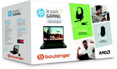 Pack GAMING HP 15-ec1071nf+casque+souris PC Gamer