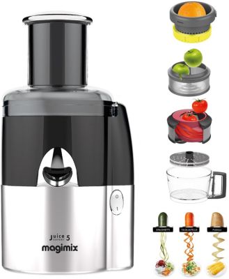 18093F JUICE EXPERT 5 CHROME/NOIR Extracteur de...